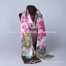 Orient design 100% silk scarf in digital printing
